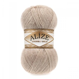 Пряжа Alize "Angora gold" 543 Кофе с молоком 20% шерсть, 80% акрил 100 гр	550 м